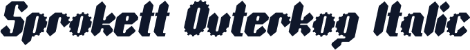 Sprokett Outerkog Italic