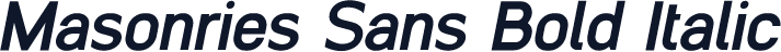 Masonries Sans Bold Italic