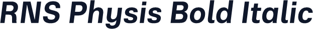 RNS Physis Bold Italic