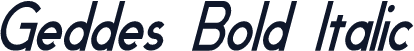 Geddes Bold Italic
