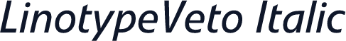 LinotypeVeto Italic