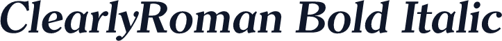 ClearlyRoman Bold Italic