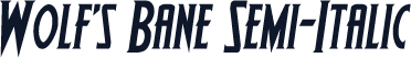 Wolf's Bane Semi-Italic
