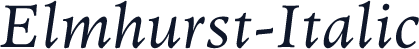 Elmhurst-Italic