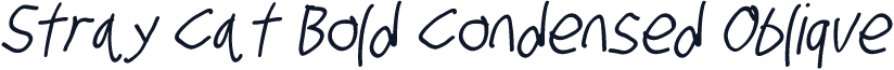 Stray Cat Bold Condensed Oblique