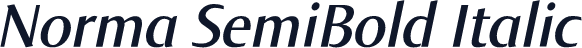 Norma SemiBold Italic
