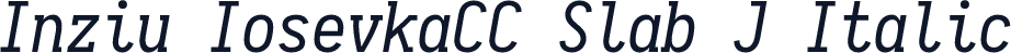 Inziu IosevkaCC Slab J Italic