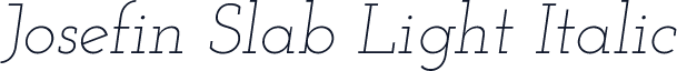 Josefin Slab Light Italic