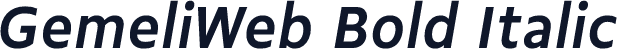 GemeliWeb Bold Italic
