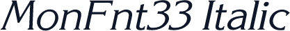 MonFnt33 Italic