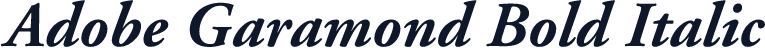 Adobe Garamond Bold Italic