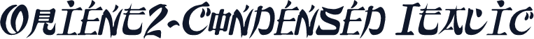 Orient2-Condensed Italic