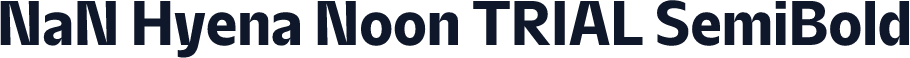 NaN Hyena Noon TRIAL SemiBold