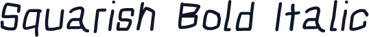 Squarish Bold Italic