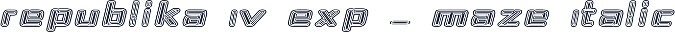 Republika IV Exp - Maze Italic