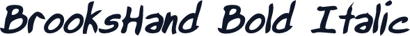 BrooksHand Bold Italic