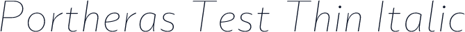 Portheras Test Thin Italic
