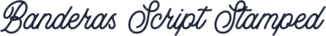 Banderas Script Stamped