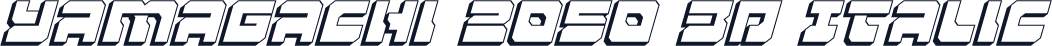 Yamagachi 2050 3D Italic