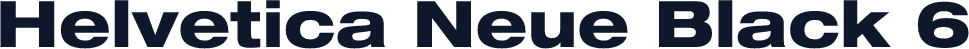 Helvetica Neue Black 6