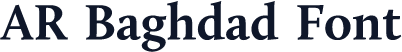 AR Baghdad Font