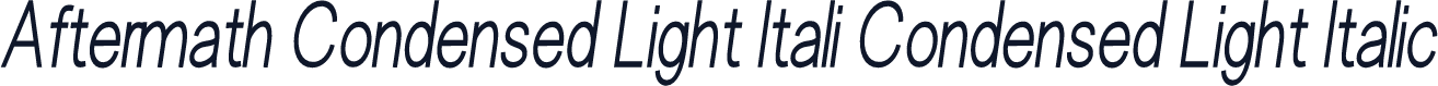 Aftermath Condensed Light Itali Condensed Light Italic