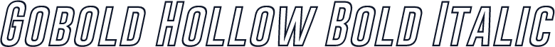 Gobold Hollow Bold Italic