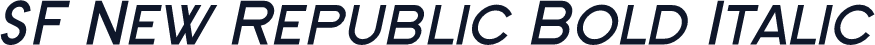 SF New Republic Bold Italic