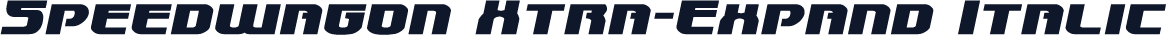 Speedwagon Xtra-Expand Italic