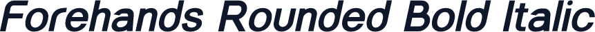 Forehands Rounded Bold Italic