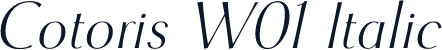Cotoris W01 Italic