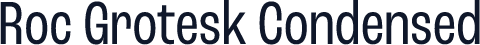 Roc Grotesk Condensed
