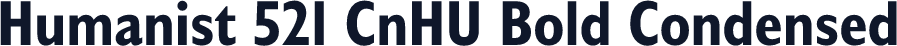 Humanist 521 CnHU Bold Condensed