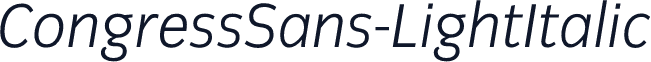 CongressSans-LightItalic