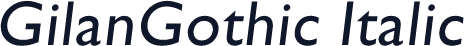 GilanGothic Italic