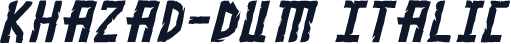Khazad-Dum Italic