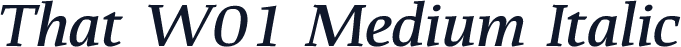 That W01 Medium Italic