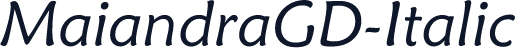 MaiandraGD-Italic