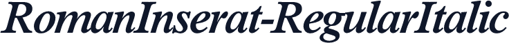 RomanInserat-RegularItalic