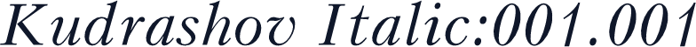 Kudrashov Italic:001.001