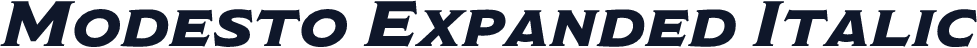 Modesto Expanded Italic