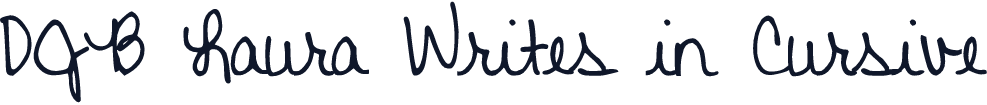 DJB Laura Writes in Cursive