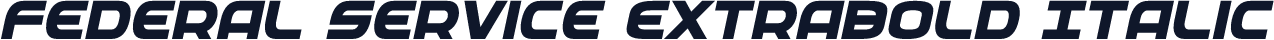 Federal Service ExtraBold Italic