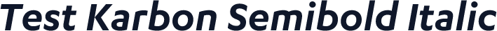 Test Karbon Semibold Italic