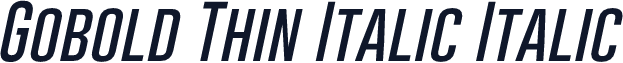 Gobold Thin Italic Italic
