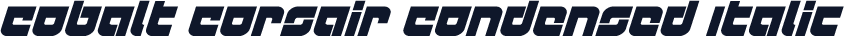 Cobalt Corsair Condensed Italic