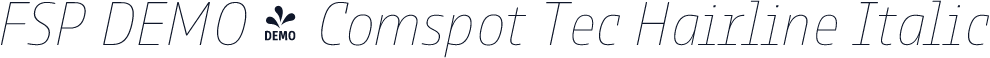 FSP DEMO - Comspot Tec Hairline Italic