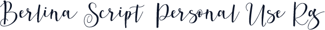 Berlina Script  Personal Use Rg