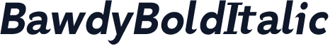 BawdyBoldItalic