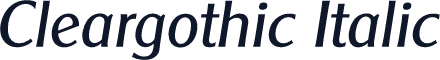 Cleargothic Italic